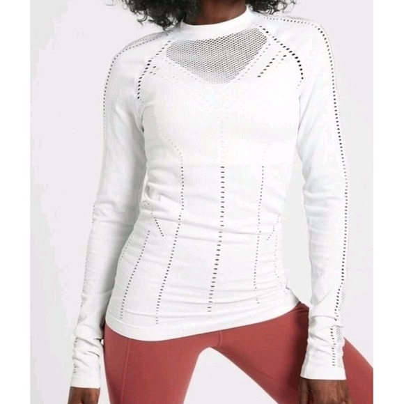 Athleta Tops - New Athleta Oxygen‎ Top Womens XS Seamless Long Sleeve White